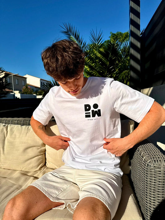 T-shirt DYMALCT Blanc et Noir