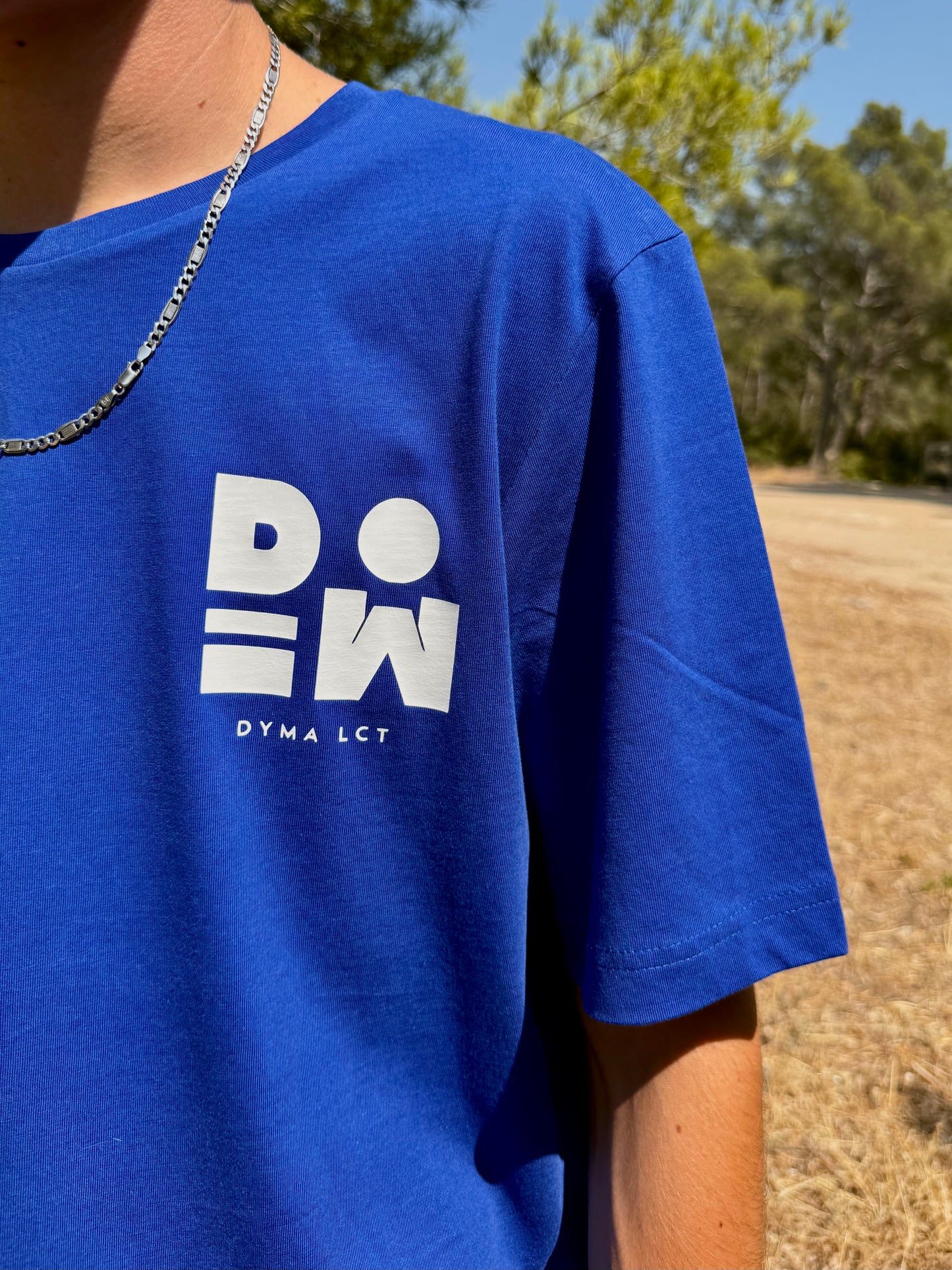 T-shirt DYMALCT Bleu et Blanc