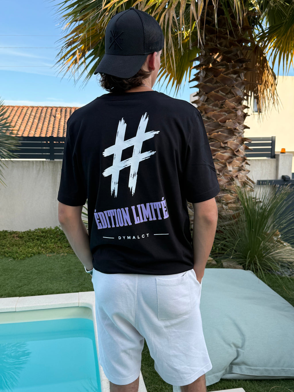T-shirt DYMALCT Noir et Mauve