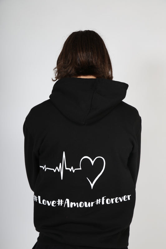 Sweat AMOUR noir et blanc