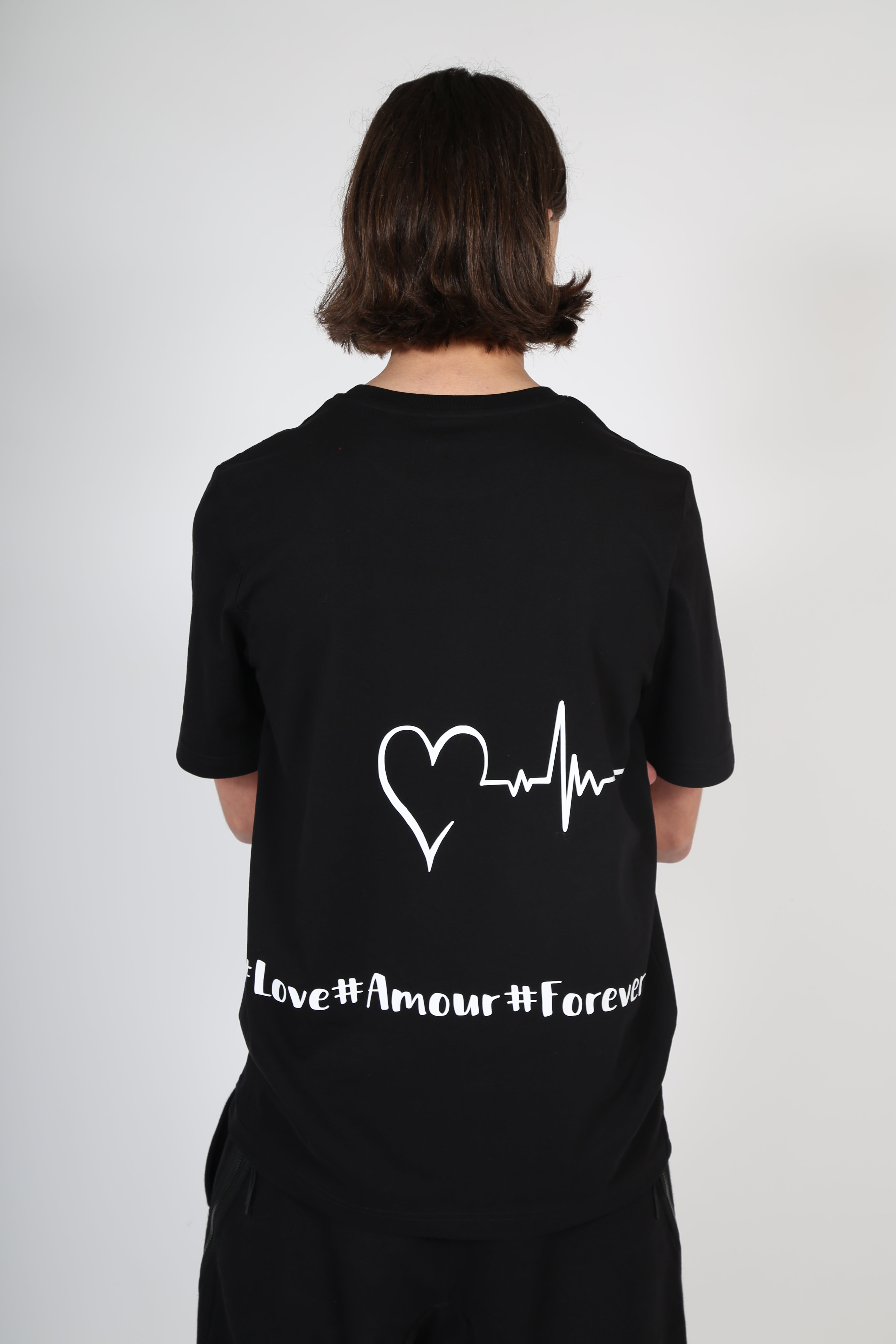 T-shirt AMOUR noir et blanc